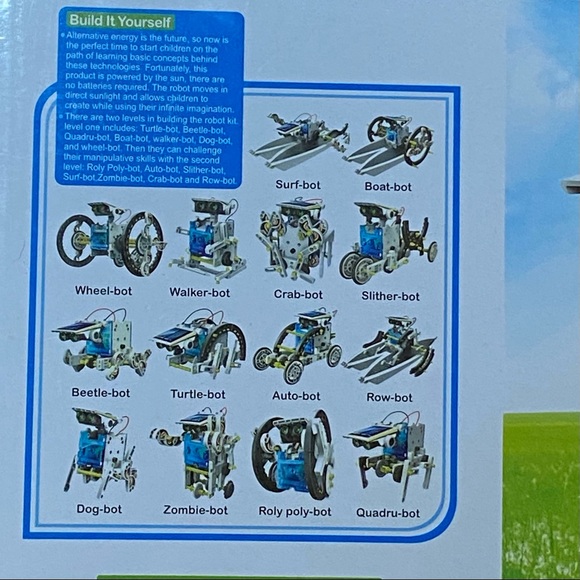 🤖14 in 1 Build your own SOLAR ROBOT New In Box! Educational Kit - Picture 4 of 7